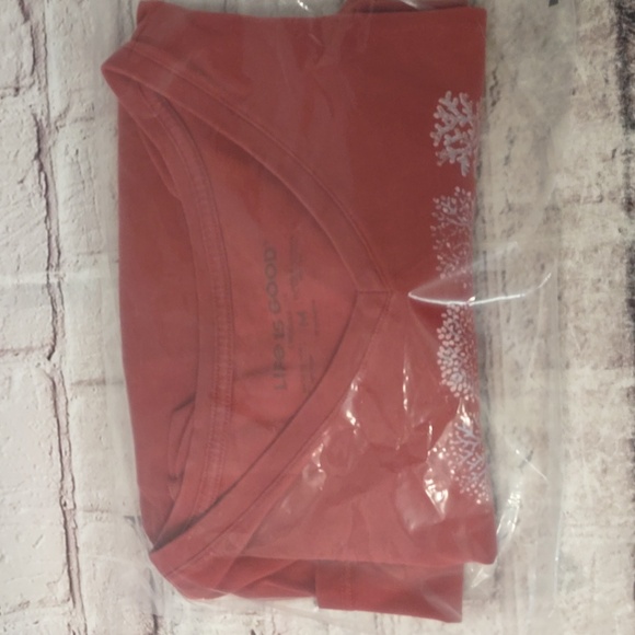 Life is Good V Neck Crusher T "Trees" Red Long Sleeve M - Picture 6 of 12